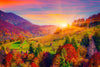 Mountain Autumn Sunrise Wall Art