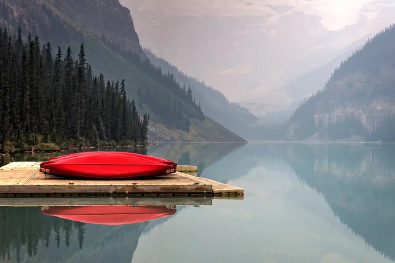 Mountain Lake Kayak Wall Art