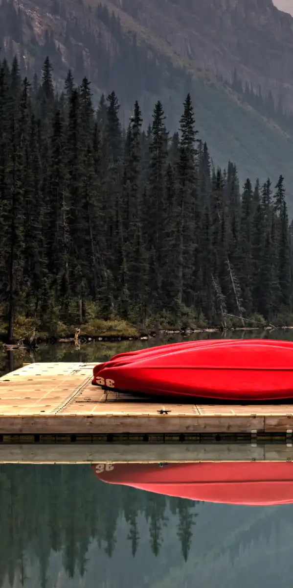 Mountain Lake Kayak Wall Art