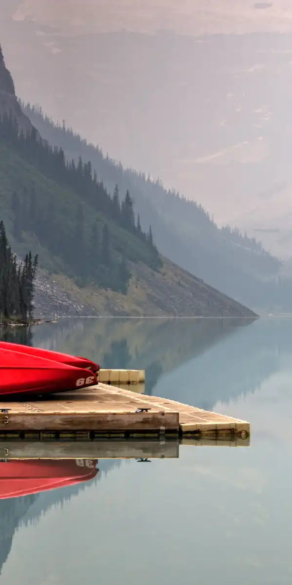 Mountain Lake Kayak Wall Art