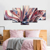 Pink And Silver Abstract Wall Art