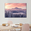 Snowy Mountain At Sunset Wall Art
