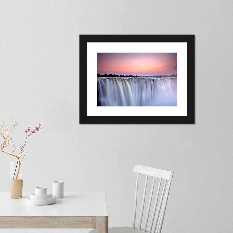 Sunset At Victoria Falls Wall Art
