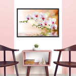 Orchid Flowers On Water Wall Art