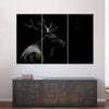 Monochrome Bull Elk Wall Art