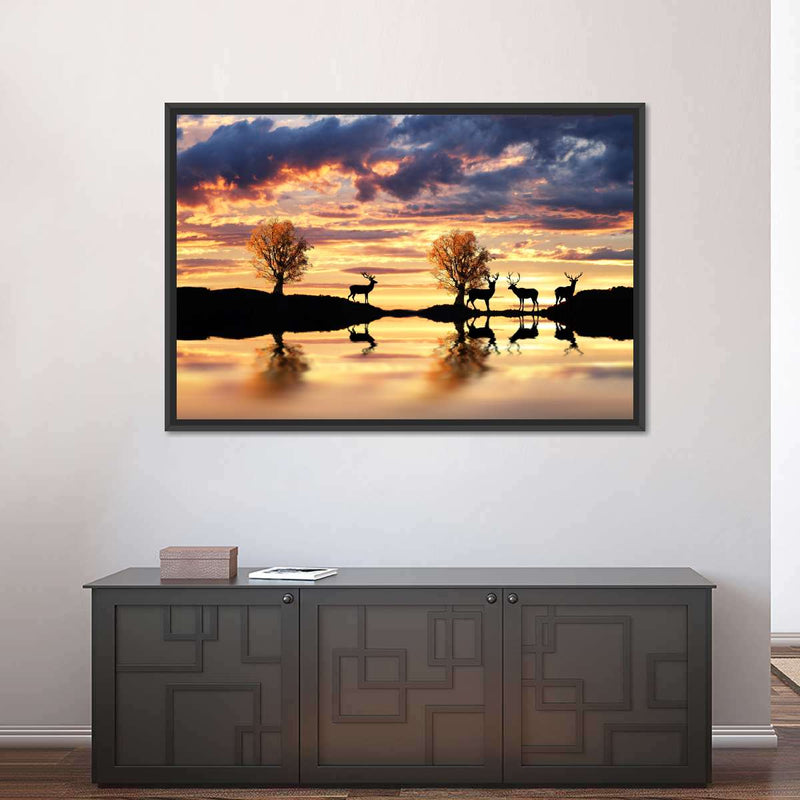 Lakeside Deer Wall Art