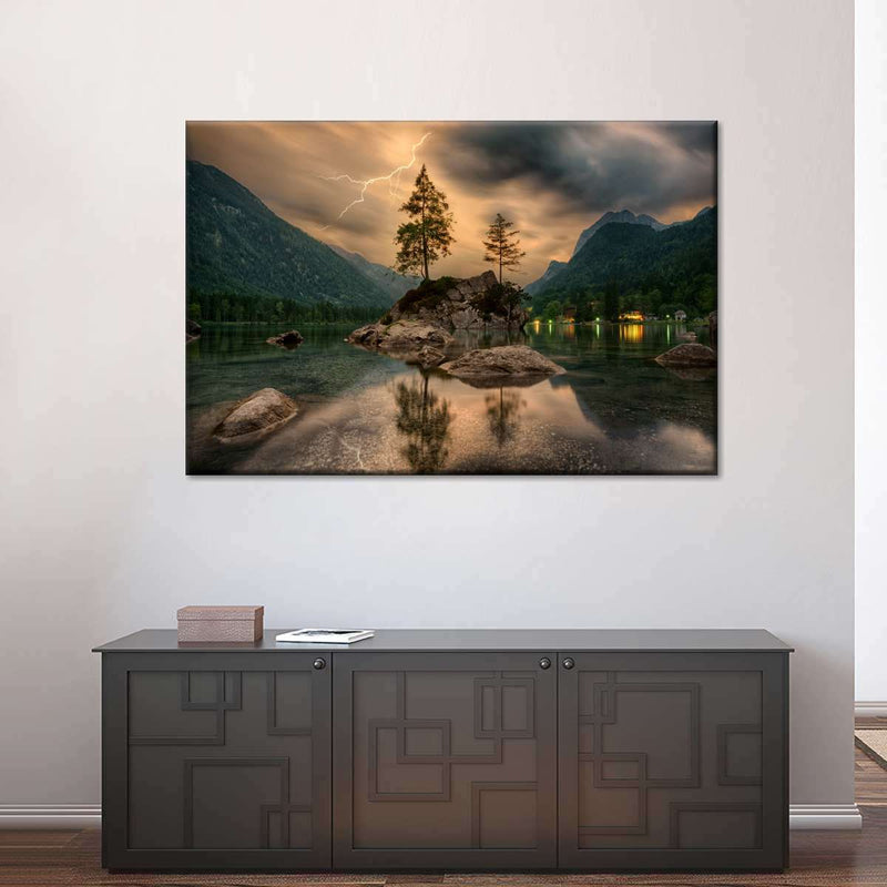 Magical Lakeside Mountain Wall Art