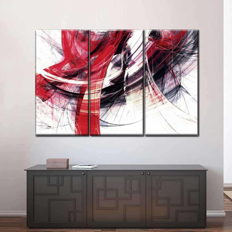 Red Motion Abstract Wall Art