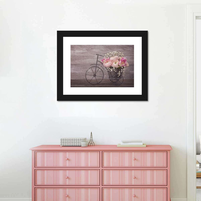 Ranunculus Bicycle Vase Wall Art