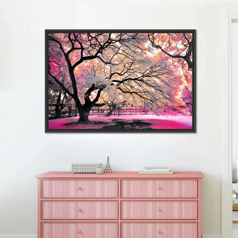 Pink Bloom Claw Trees Wall Art
