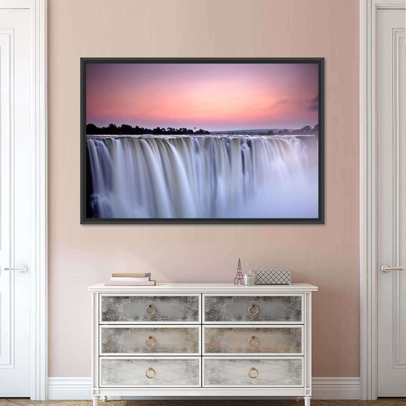 Sunset At Victoria Falls Wall Art