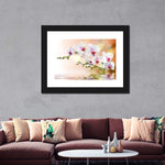 Orchid Flowers On Water Wall Art