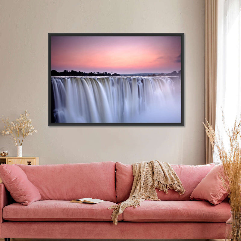 Sunset At Victoria Falls Wall Art