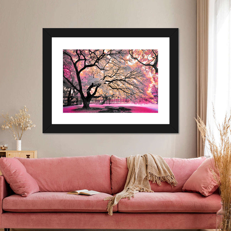 Pink Bloom Claw Trees Wall Art