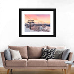Skiing On Snowy Mountain Wall Art
