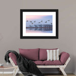 Pink Sky Over Ducks Wall Art