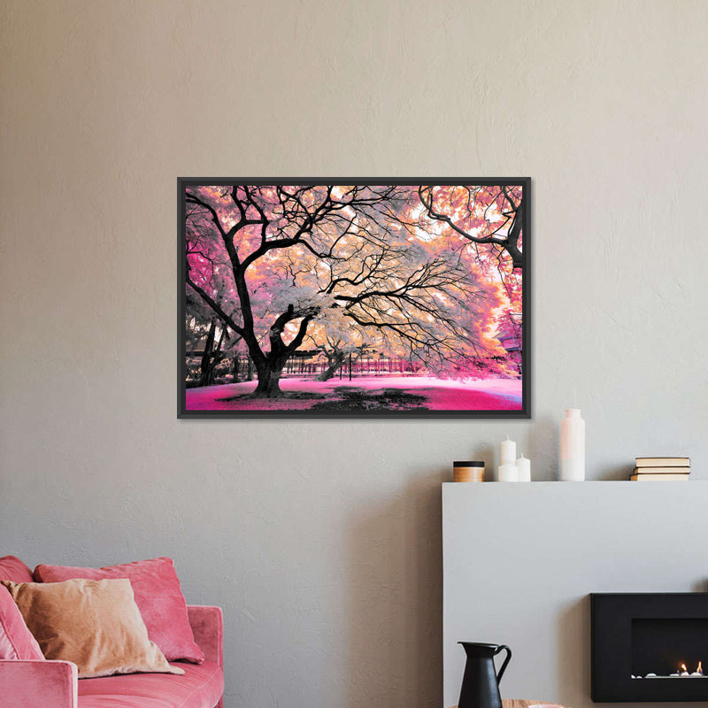 Pink Bloom Claw Trees Wall Art