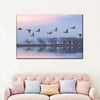 Pink Sky Over Ducks Wall Art
