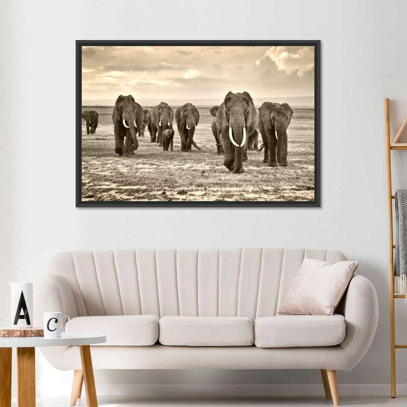 Herd Of Elephants Wall Art