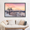Skiing On Snowy Mountain Wall Art