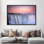 Sunset At Victoria Falls Wall Art