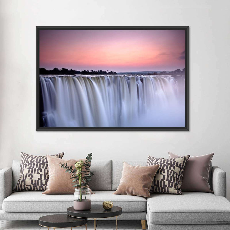 Sunset At Victoria Falls Wall Art