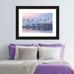 Pink Sky Over Ducks Wall Art