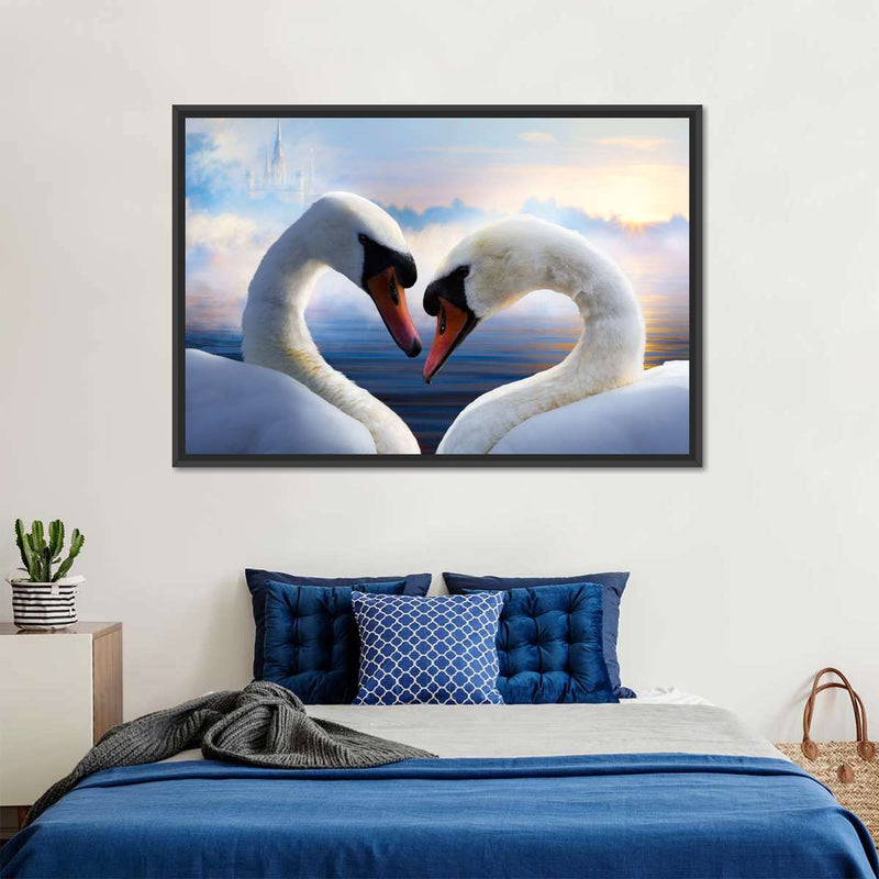 Swan Romance Wall Art