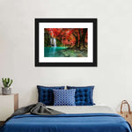 Red Waterfall Wall Art