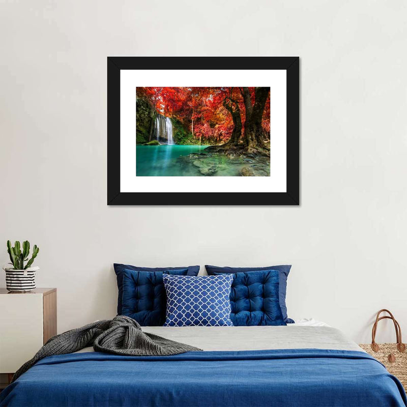 Red Waterfall Wall Art