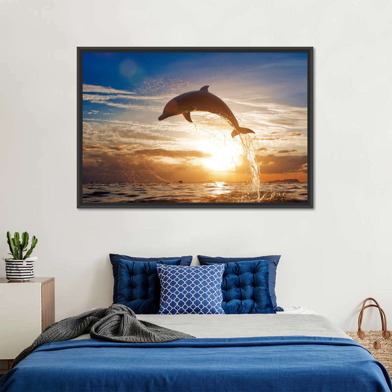 Jumping Dolphin Wall Art