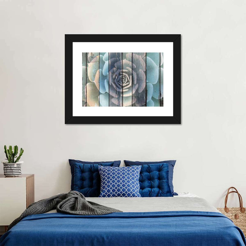 Rustic Blooming Succulent Wall Art