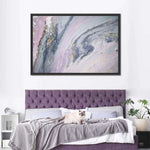 Pink And Grey Abstract Wall Art
