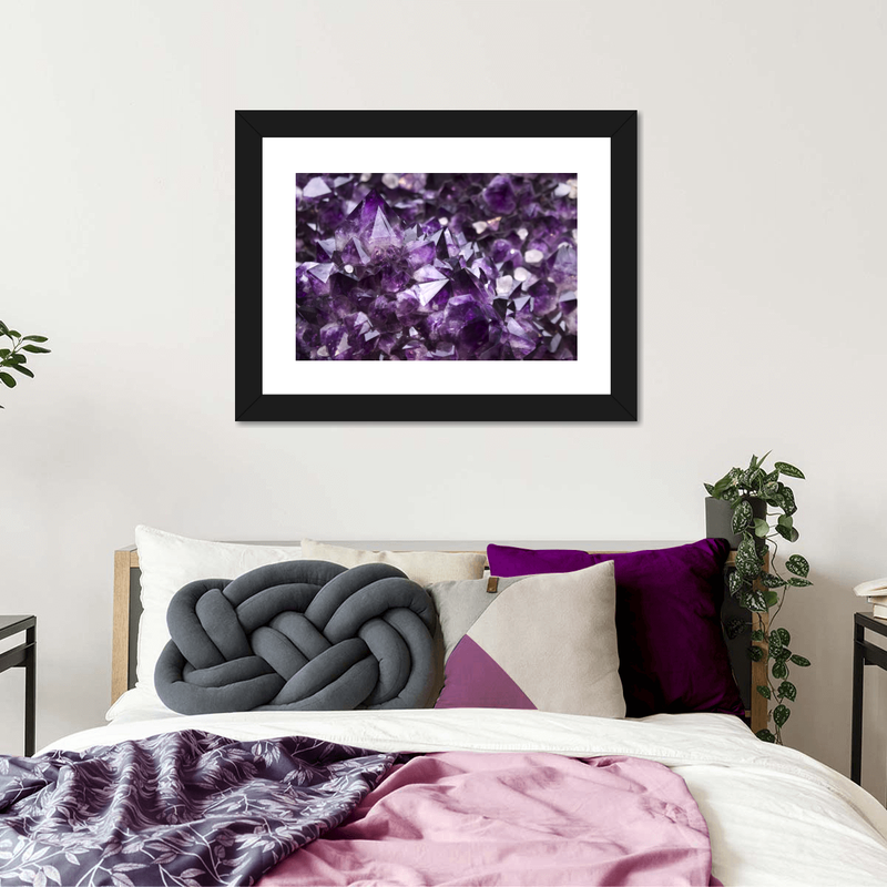 Purple Amethyst Geode Wall Art