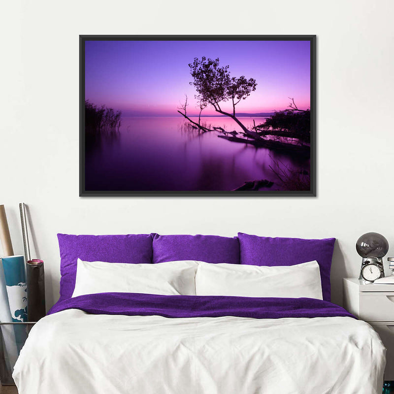 Violet Toned Lake Wall Art