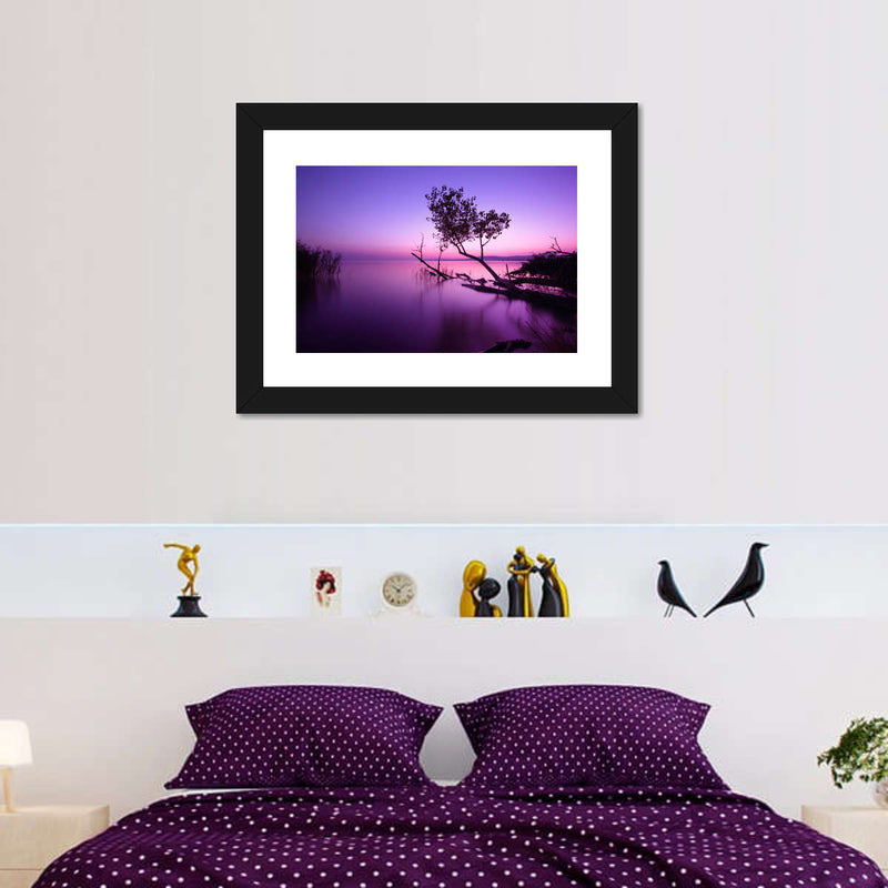 Violet Toned Lake Wall Art