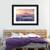 Snowy Mountain At Sunset Wall Art