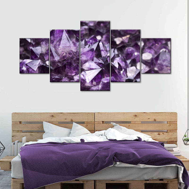 Purple Amethyst Geode Wall Art