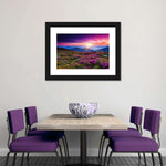Pink Flowers At Sunset Wall Art