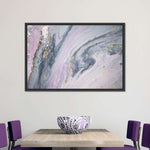 Pink And Grey Abstract Wall Art