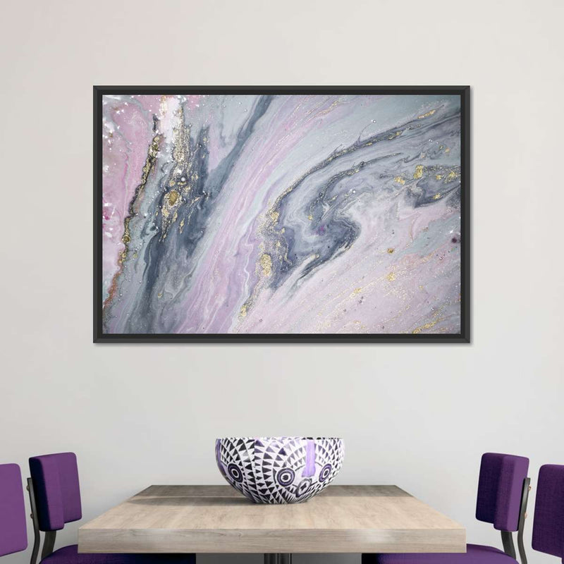 Pink And Grey Abstract Wall Art
