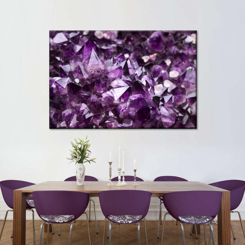 Purple Amethyst Geode Wall Art