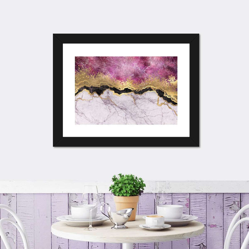 Pink And Gold Abstract Wall Art