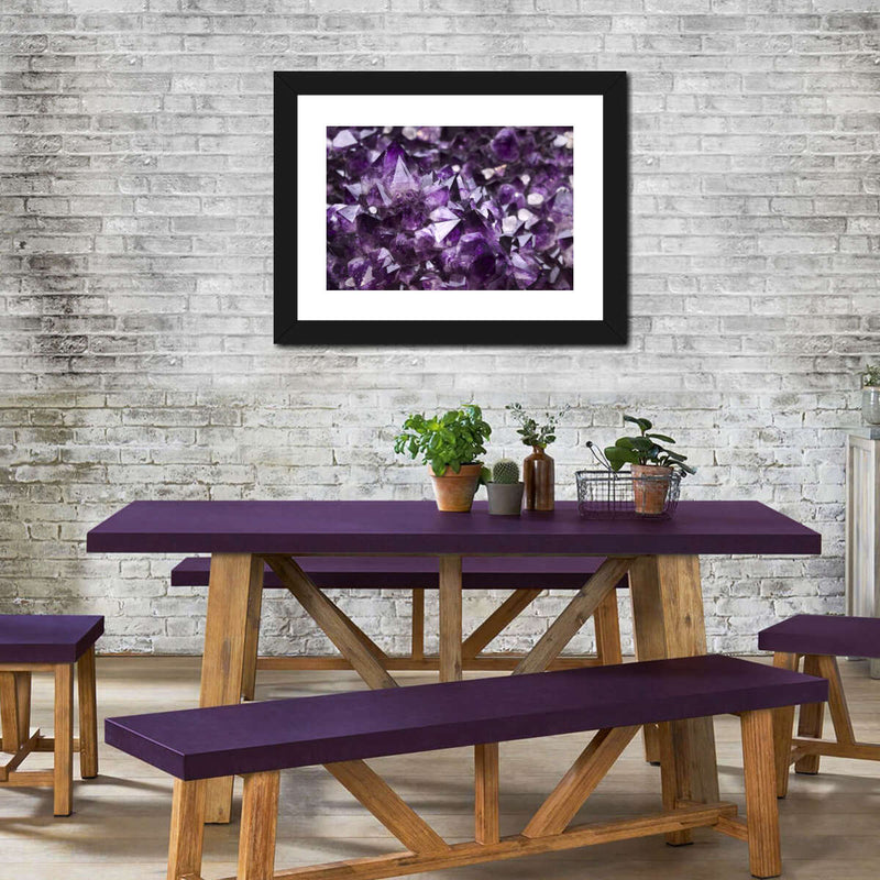 Purple Amethyst Geode Wall Art