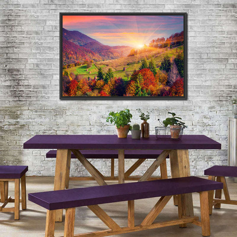 Mountain Autumn Sunrise Wall Art