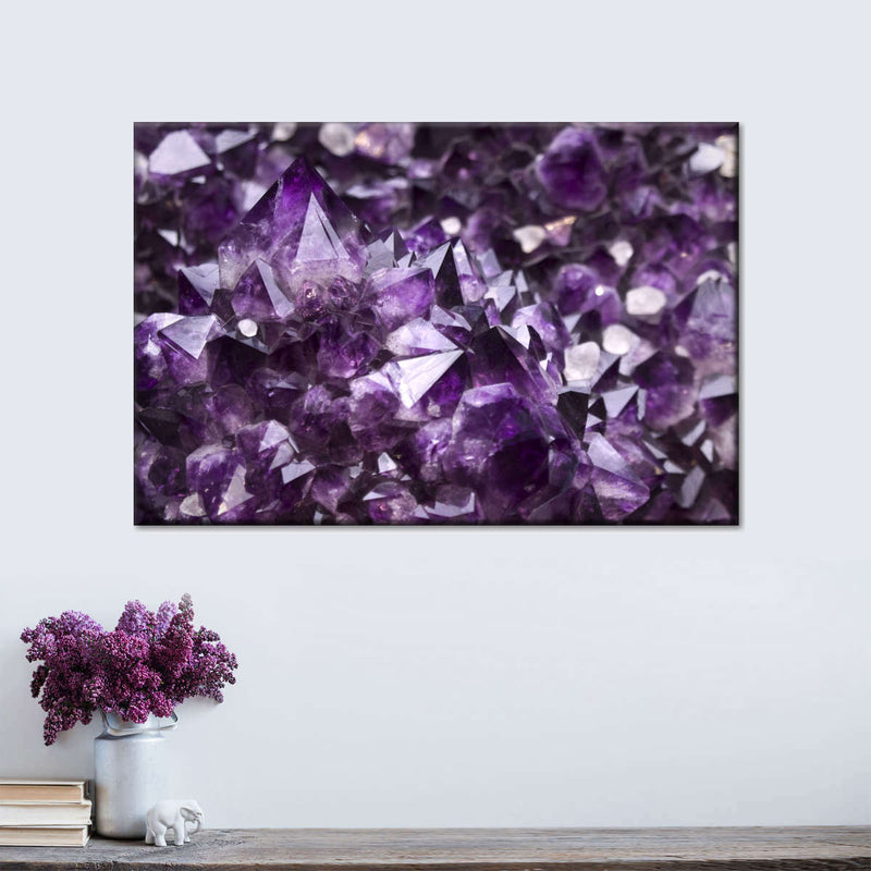Purple Amethyst Geode Wall Art