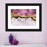 Pink And Gold Abstract Wall Art