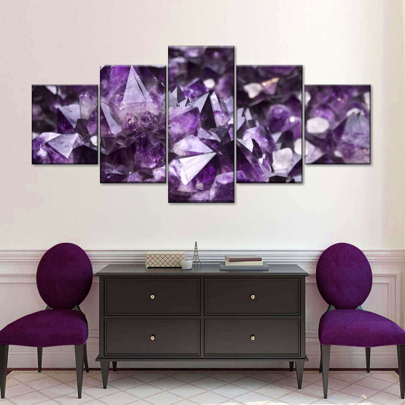 Purple Amethyst Geode Wall Art