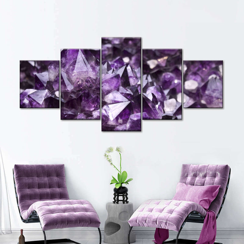 Purple Amethyst Geode Wall Art