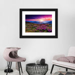 Pink Flowers At Sunset Wall Art
